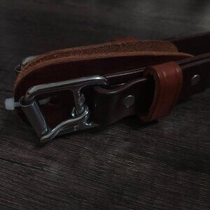Pair of Weaver Kids Brown Leather Belt Size 26 - Youth Western Equestrian Style